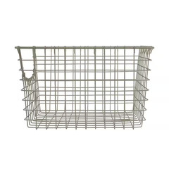 Scoop 13 In. D X 12 In. W X 8 In. H Medium Satin Nickel Steel Wire Storage Bin B