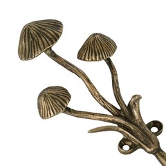 SOFFEE DESIGN 2pcs Metal Gold Coat Hooks with 3D Mushrooms Shape, for Entrywa…