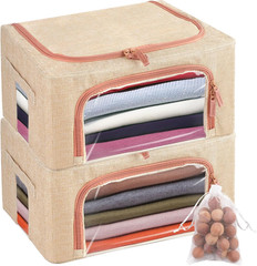 2 Pack 24L Cashmere Sweater Storage Bag with Natural Cedar Ball,Breathable & Was