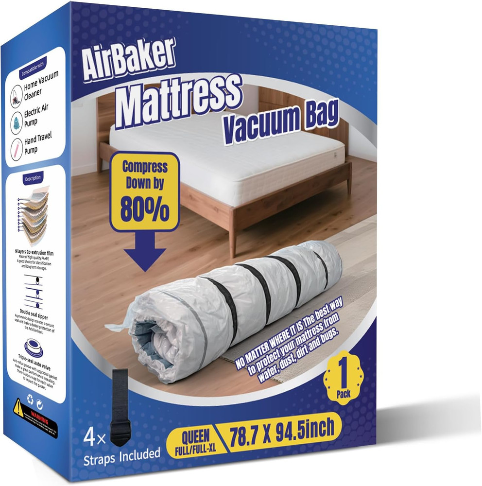Vacuum Storage Bags Queen Full XL Mattress Moving Space Saver[1][2][4]