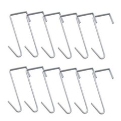 12 Pack White Smart Over The Door Hook,2 Side Metal Z Hooks,S Hooks for 12 PCS
