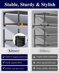 Shoe Rack – 10-Tier Large Capacity Shoe Organizer Shelf with Dust Cover & Sid…