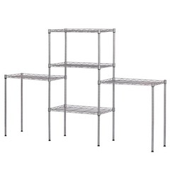 New 5 Tier Wire Shelving Rack Adjustable Shelf Storage Unit Heavy Duty Silver