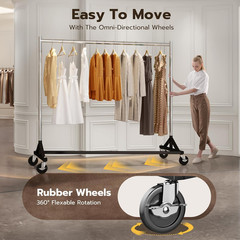 HOKEEPER Commercial Z Base Garment Rack Hold 500LBS Heavy Duty Clothing Rack Adj