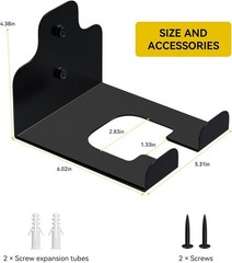 Wall-Mounted Multi-Purpose Trimmer Rack for Garden Tools – Black Matte Finish