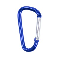Colorful 40 mm D Shape Spring Loaded Snap Hook Aluminum 1.75 Mini Carabiner