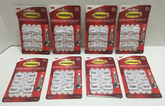 Command Mini Light Clips, White, Damage Free, 6 Hooks & 8 Strips, 48 Total Clips