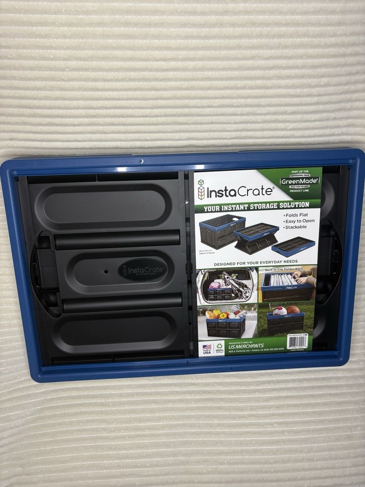 GreenMade InstaCrate Collapsible Storage Crate 12 Gallon 3-Pack Folding Bin