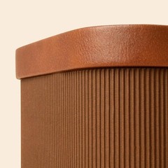 Eco-Conscious Stackable Storage Box Set Elegant Vegan Leather Home Organizer New