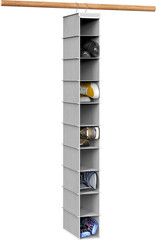 2 Pack 10 Shelves Hanging Organizer, Gray