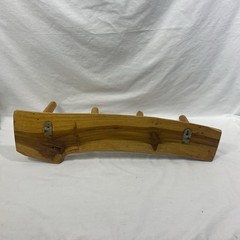 Rustic Live Edge Cedar Coat Hat Rack With Four 6 In Pegs 21.5in Long X6 In Tall