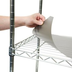 NEW 6-pk Gray Fitted Flex SHELF LINERS for 48″ x 18 in. Rack Wire Shelves 48×18