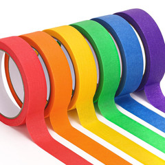 Colored Masking Tape, 6 Rolls, 0.94In X 22Yd (132Yds in Total) Washi Tape, Paint