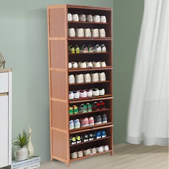 Shoe Rack Organizer For Closet Shelf Entryway 10 Tier Bamboo Solid 30 Pair Shoes