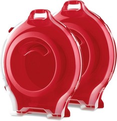 Clear Lid Two Sterilite Stackable Nesting Storage Christmas Holiday Wreath Boxes