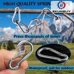 Durable Spring Snap Hooks – 24 Pack Heavy Duty Metal Clips for Camping & Fishing