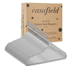 Casafield Velvet Suit Hangers – Ivory – Quantity 50