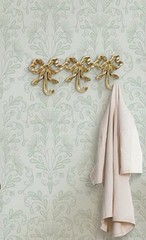 🎀 Cute BOW 3 Hook Wall Rack ~ 12”x5” One Piece ~ Gold Metal Hook 🎀