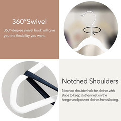 Hangers 50 Pack,Ultra-Thin Plastic Clothes Hangers (17.7 Inch) – Space-Saving Sl