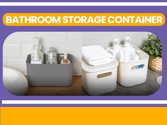 Stackable Grey Plastic Storage Bin with Lid for Home & Office Organization