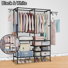 Heavy Duty Wardrobe Hanger Clothes Rack Garment Storage Stand Closet Organizer