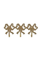 🎀 Cute BOW 3 Hook Wall Rack ~ 12”x5” One Piece ~ Gold Metal Hook 🎀