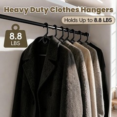 UEAKPIC Black Plastic Hangers 36 Pack, Heavy Duty Clothes Hangers with Center…