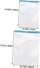 12pcs Vacuum Compression Storage Bags Hand Roll without Pump Pa+pe Material 3…