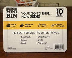 10 Pack Greenmade Mini Bins with Lids for Stackable Storage