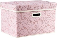 Large Collapsible Storage Bin with Lid 17.7″, Fabric Cube Organizer