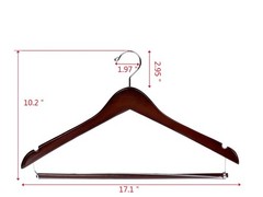 Quality Hangers Wooden Hangers Beautiful Sturdy Suit Coat Hangers Locking Bar