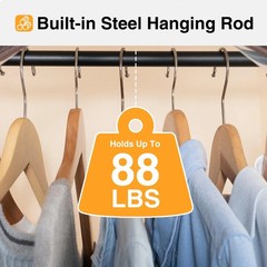 2 Pack Garment Bag for Hanging Clothes Closet, Hanging Garment Cover with Bui…