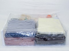 5-Pack Large 20″ x 23″ x 6″ Vinyl Plastic Zippered Storage Bags Clear 11.9 Gal