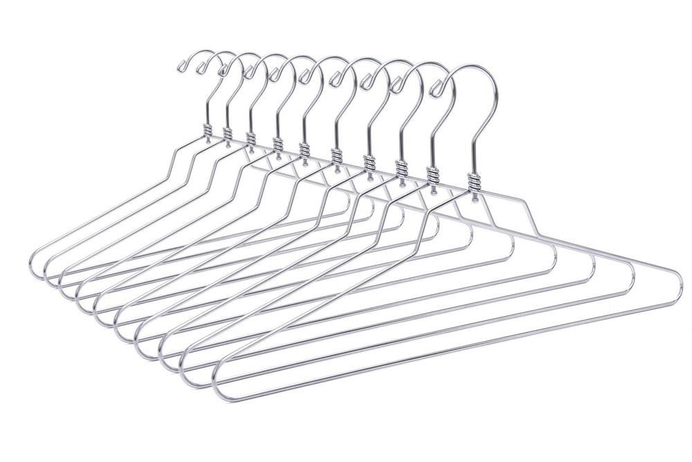 16″ Quality Metal Hangers 120-Pack Swivel Hook Stainless Steel Heavy Duty Wir…
