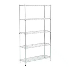 Chrome 5-Tier Steel Shelving (11.8 In. X 33.5 In. X 59 In.)