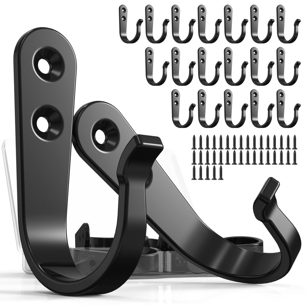 20PCS Wall Hooks for hanging, Metal Wall Hooks for Coats, Coat hooks for Wall