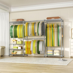 E1 Heavy Duty Closet Garment Rack, 6 Tiers Adjustable Metal Freestanding Expanda