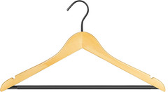 20 Pack Clear Wood Hangers 17.5 Inch – Premium Solid Maple Wood Coat Hangers wit