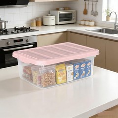 2 PCS 14 Quart Latching Storage Bin Lid Plastic Clear Storage Box Container