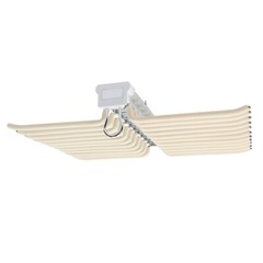 23.2*18.1*3.7in Beige Pull Out Trousers Rack 22 Arms Steel Pull Out Pants Rack