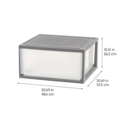 IRIS 47 Qt XLarge Plastic Drawers, Under Bed Storage Bins, Stackable