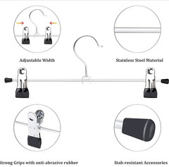 10pcs Anti-Slip Multi-Purpose Pants & Skirt Hangers for Clothes Drying – NEW