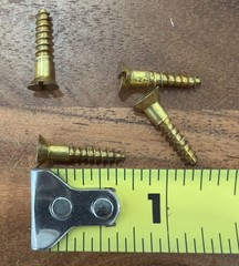 Solid Brass Cabin Eye Hook Latch 5 1/4” for Doors/Cabinet NOSw/3/4” Brass Screws