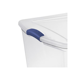 105 Quart Extra-Large Latching Storage Bin, Clear Plastic Storage Container with