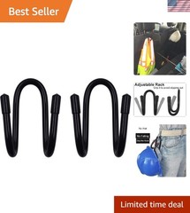 Convenient Over-The-Seat Hard Hat Rack – Lightweight and Stylish Black Design