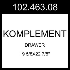 IKEA KOMPLEMENT Drawer White 19 5/8×22 7/8″ 102.463.08