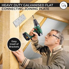 10 Pack Galvanised Steel Flat Joining Nail Plates Timber Fixing 3.94×1.57