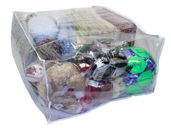 Jumbo Heavy Duty Vinyl Zippered Storage Bags (Clear) (24″ x 20″ x 11″) 10-Pack
