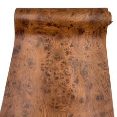 Yifely Brown Wood Grain Furniture Paper PVC 17.7″W x 118.1″L,