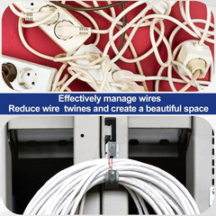 50 Pcs 3/4 Inch Galvanized Steel J Hook with Bat Wing Heavy Duty Cable Support S